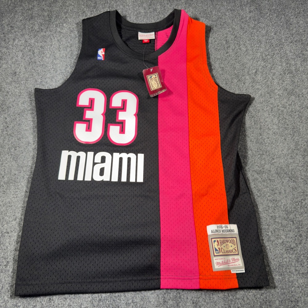 Alonzo Mourning Miami Heat Mitchell & Ness 2005-2006 Mens S Sewn Swingman Jersey